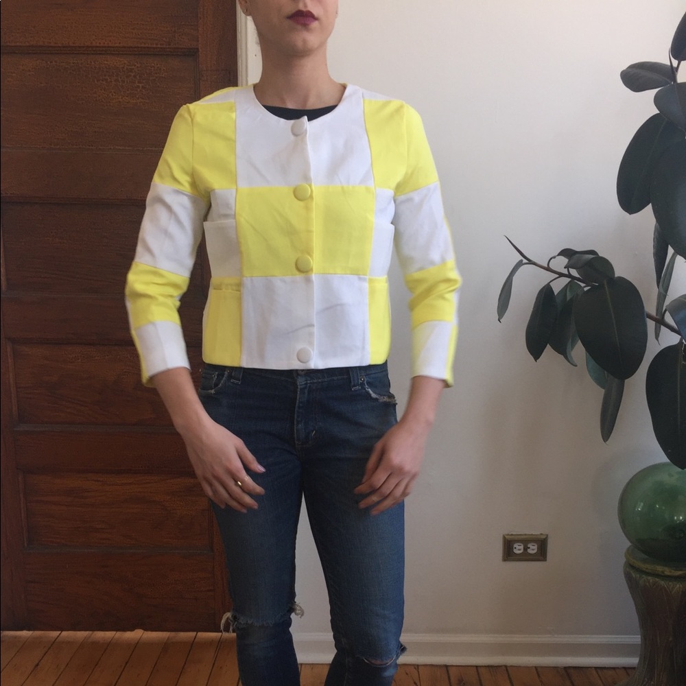 Checkered Crop Jacket - image 2